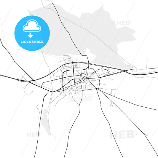 Vector PDF map of Ilgın, Turkey