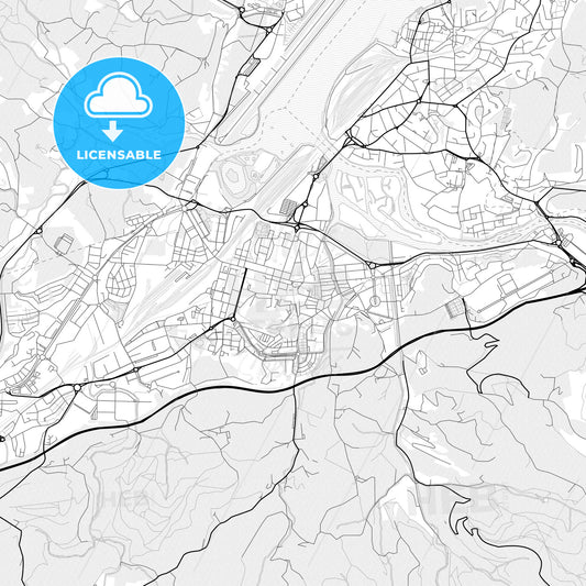 Vector PDF map of Irun, Spain