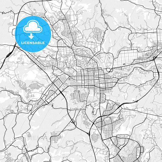 Vector PDF map of Iwaki, Japan