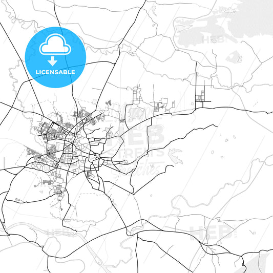 Vector PDF map of Jabalpur, India