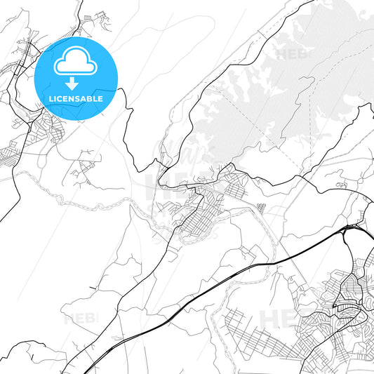 Vector PDF map of Japeri, Brazil