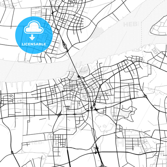 Vector PDF map of Jiangyin, China