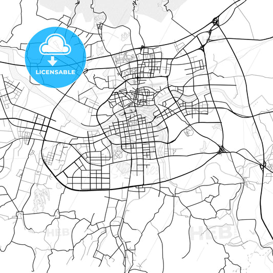 Vector PDF map of Jinhua, China