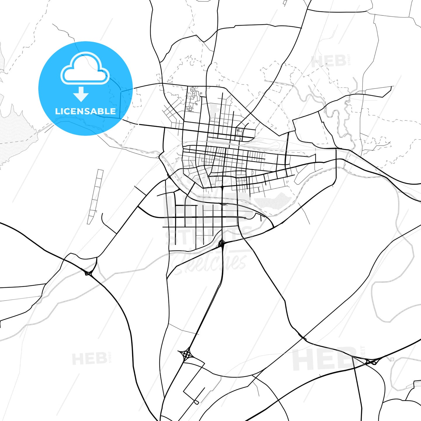 Vector PDF map of Jinzhou, China