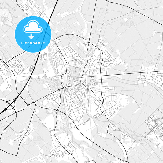 Vector PDF map of Julich, Germany