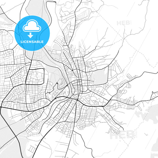 Vector PDF map of Kadirli, Turkey