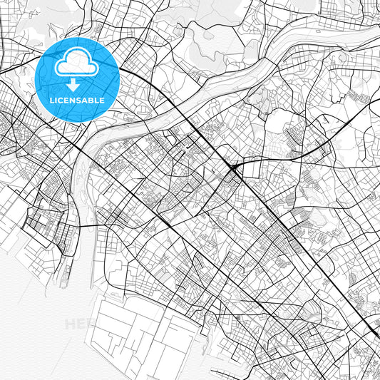 Vector PDF map of Kakogawa, Japan