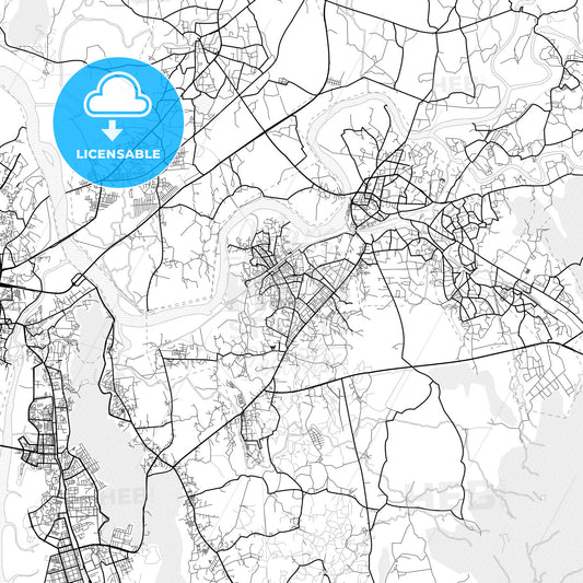 Vector PDF map of Kalyan-Dombivli, India