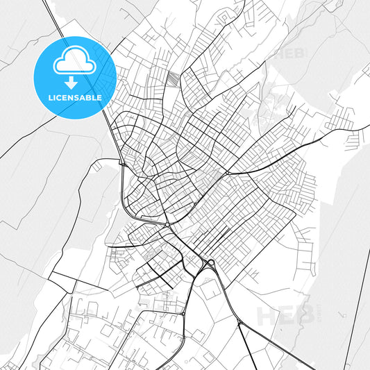 Vector PDF map of Kapaklı, Turkey
