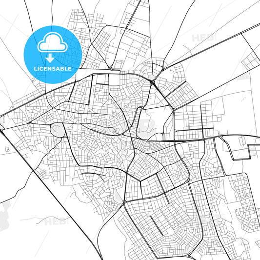 Vector PDF map of Karaman, Turkey