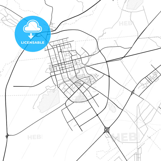 Vector PDF map of Karamay, China