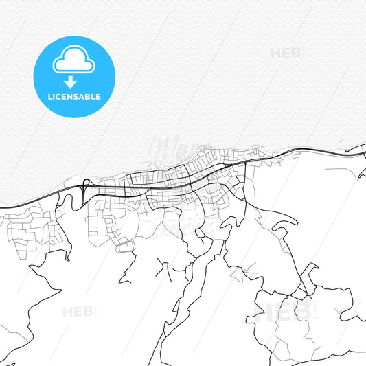 Vector PDF map of Karamürsel, Turkey