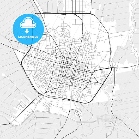 Vector PDF map of Karditsa, Greece