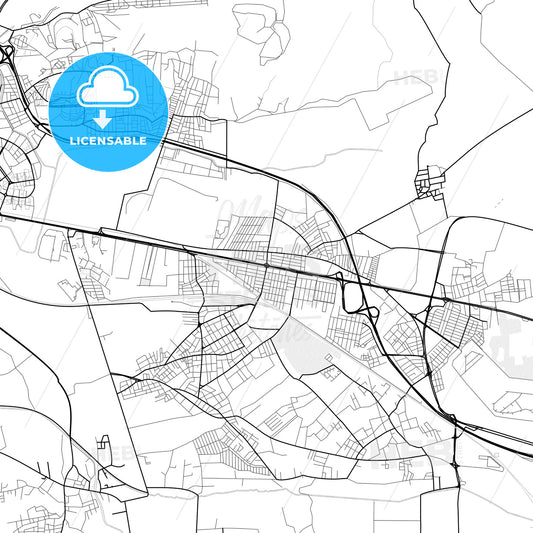 Vector PDF map of Kartepe, Turkey