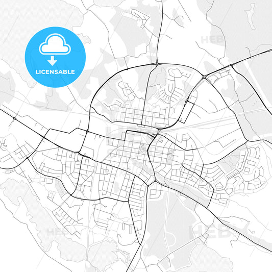 Vector PDF map of Katrineholm, Sweden