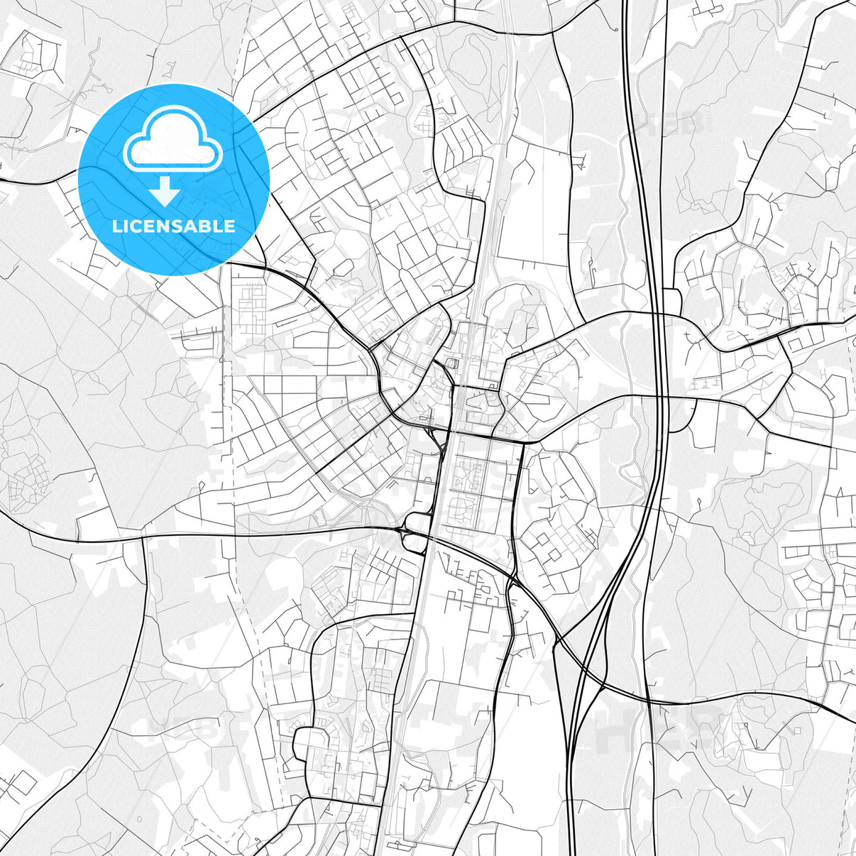 Vector Pdf Map Of Kerava, Finland - Hebstreits