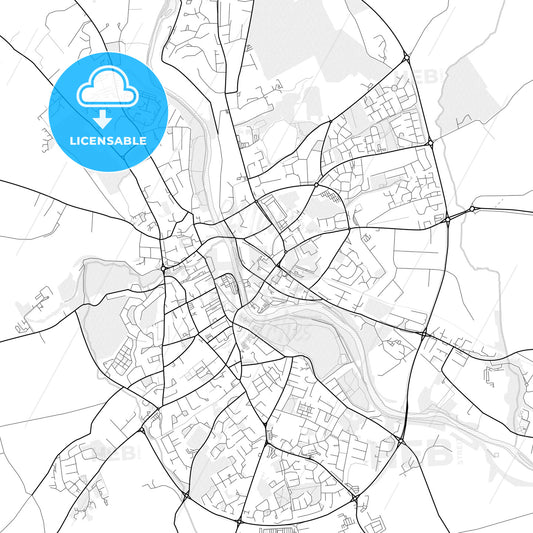 Vector PDF map of Kilkenny, Ireland