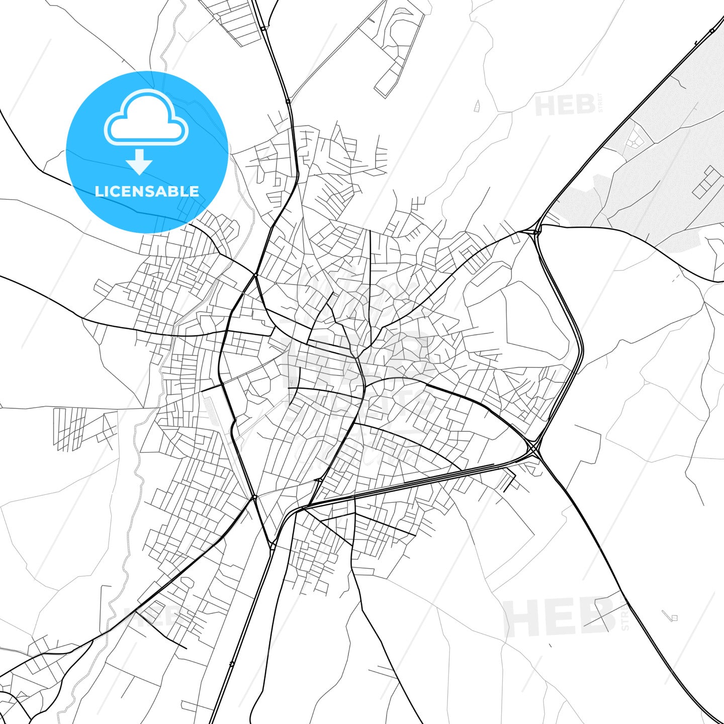 Vector PDF map of Kırklareli, Turkey