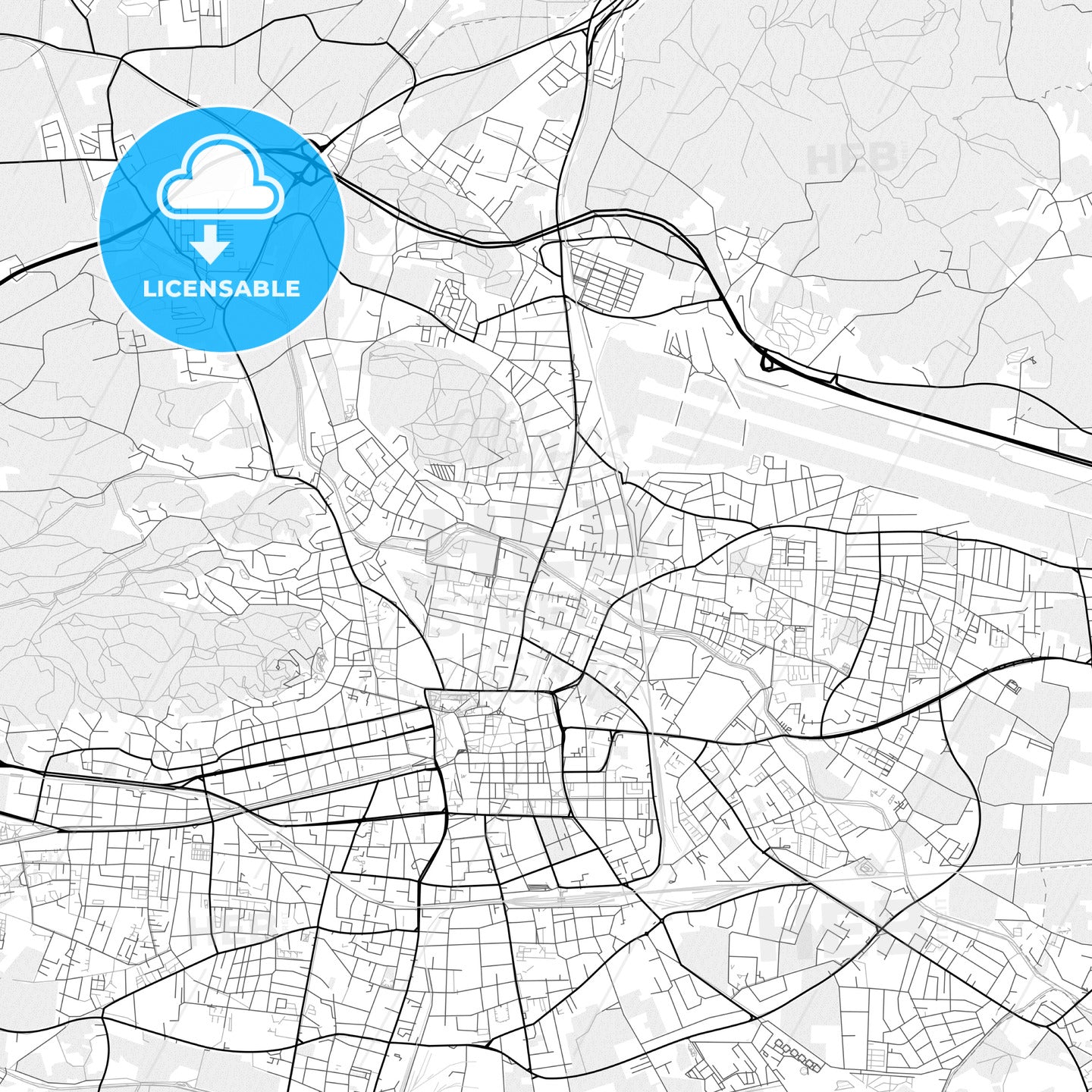 Vector PDF map of Klagenfurt, Austria