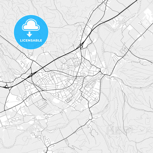 Vector PDF map of Knittelfeld, Austria