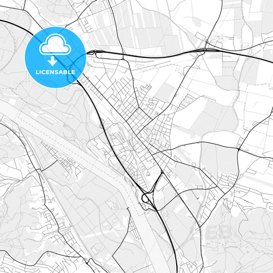 Vector PDF map of Korneuburg, Austria