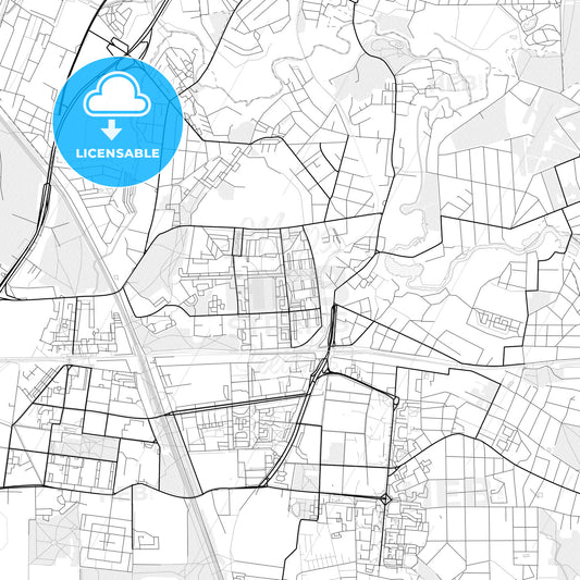 Vector PDF map of Korolyov, Russia