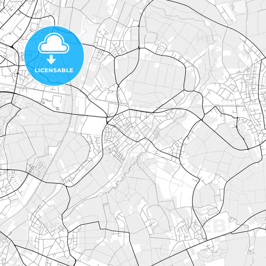 Vector PDF map of Korschenbroich, Germany