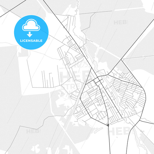 Vector PDF map of Kostopil, Ukraine