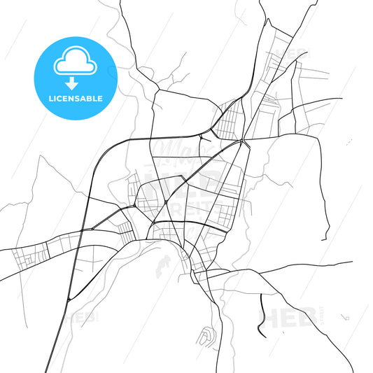 Vector PDF map of Kozan, Turkey