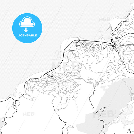 Vector PDF map of Kozlu, Turkey