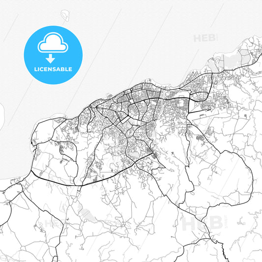 Vector PDF map of Kupang, Indonesia