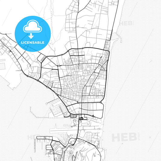 Vector PDF map of La Línea de la Concepción, Spain