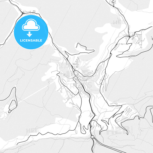 Vector PDF map of La Massana, Andorra