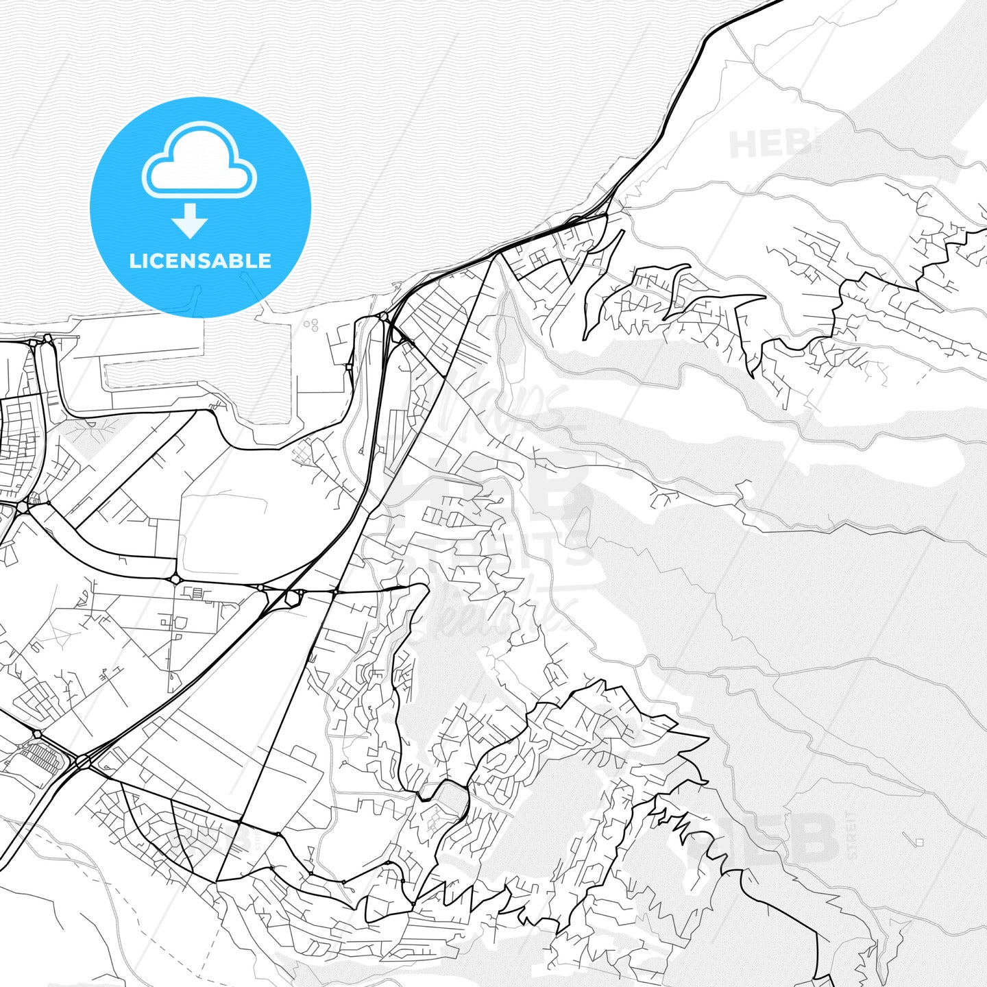 Vector PDF map of La Possession, France