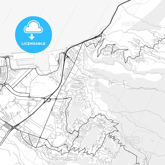 Vector PDF map of La Possession, France