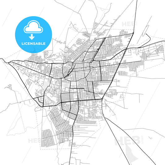 Vector PDF map of La Rioja, Argentina