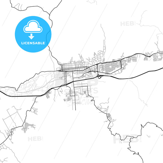 Vector PDF map of La Victoria, Venezuela