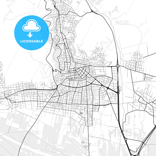 Vector PDF map of Lamia, Greece