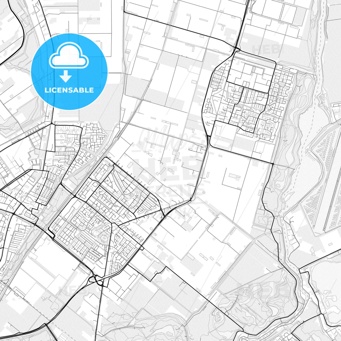 Vector PDF map of Lansingerland, Netherlands