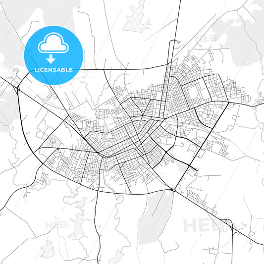 Vector PDF map of Las Tunas, Cuba