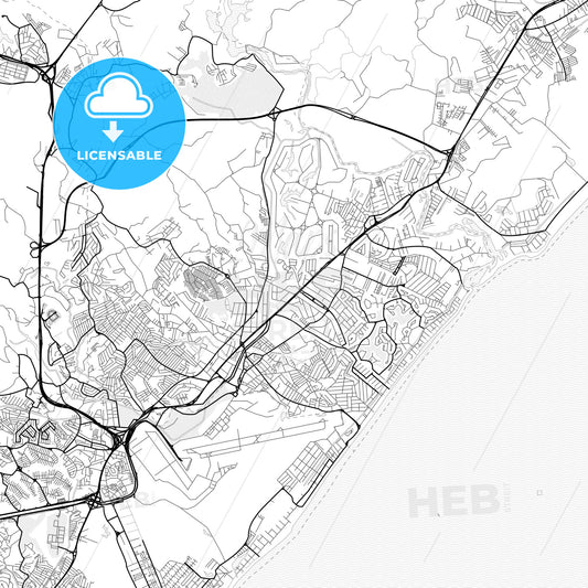 Vector PDF map of Lauro de Freitas, Brazil