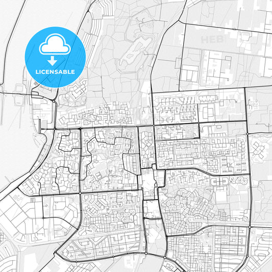 Vector PDF map of Lelystad, Netherlands