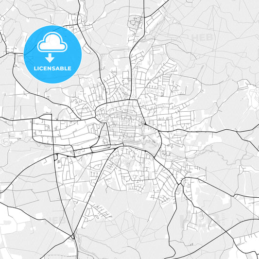 Vector PDF map of Lemgo, Germany