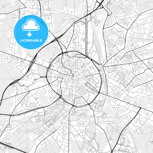 Vector PDF map of Leuven, Belgium