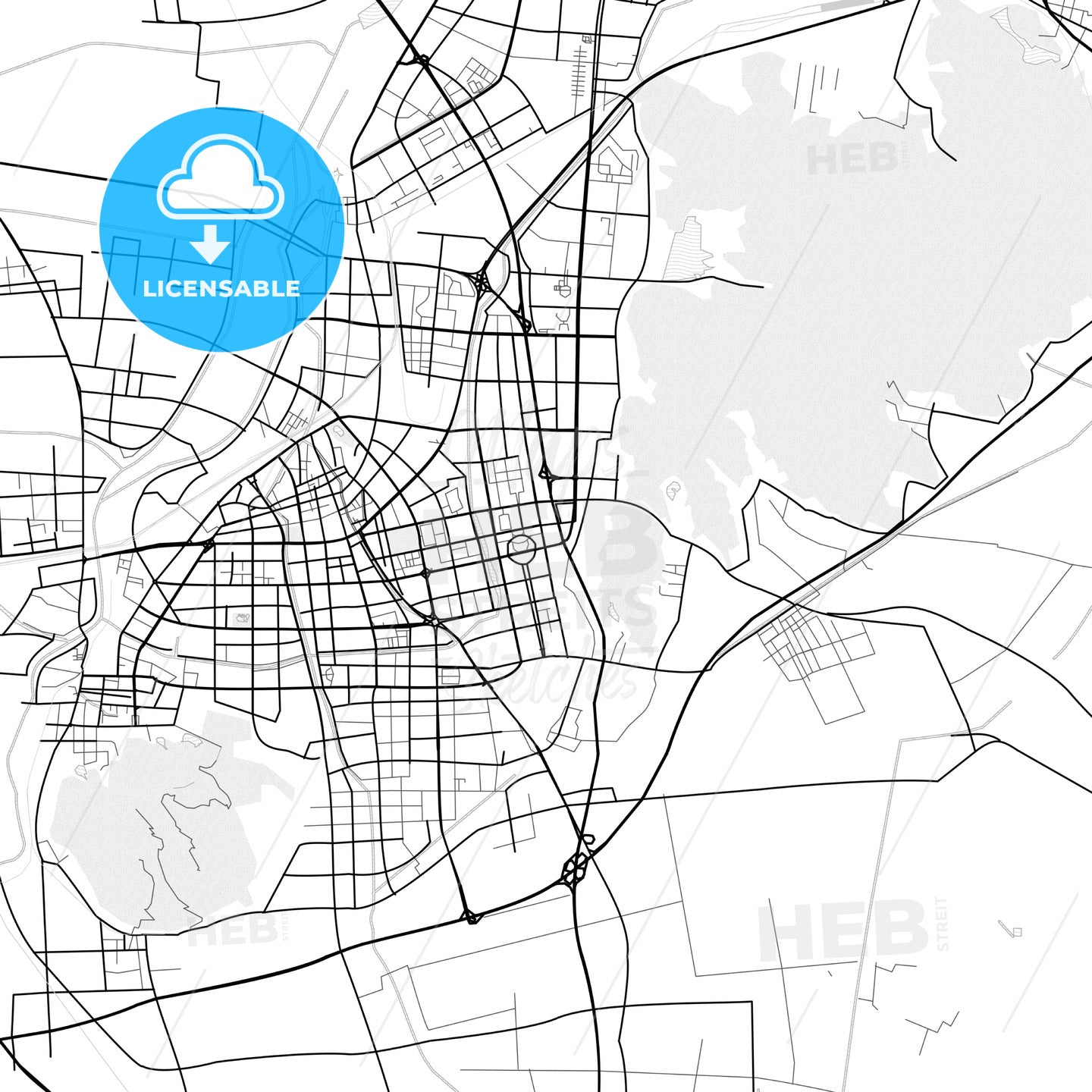 Vector PDF map of Lianyungang, China