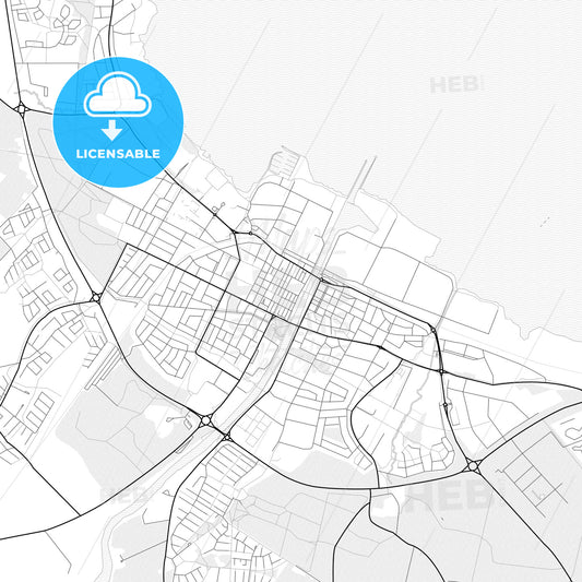 Vector PDF map of Lidköping, Sweden