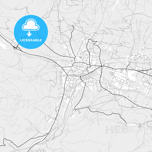 Vector PDF map of Lienz, Austria