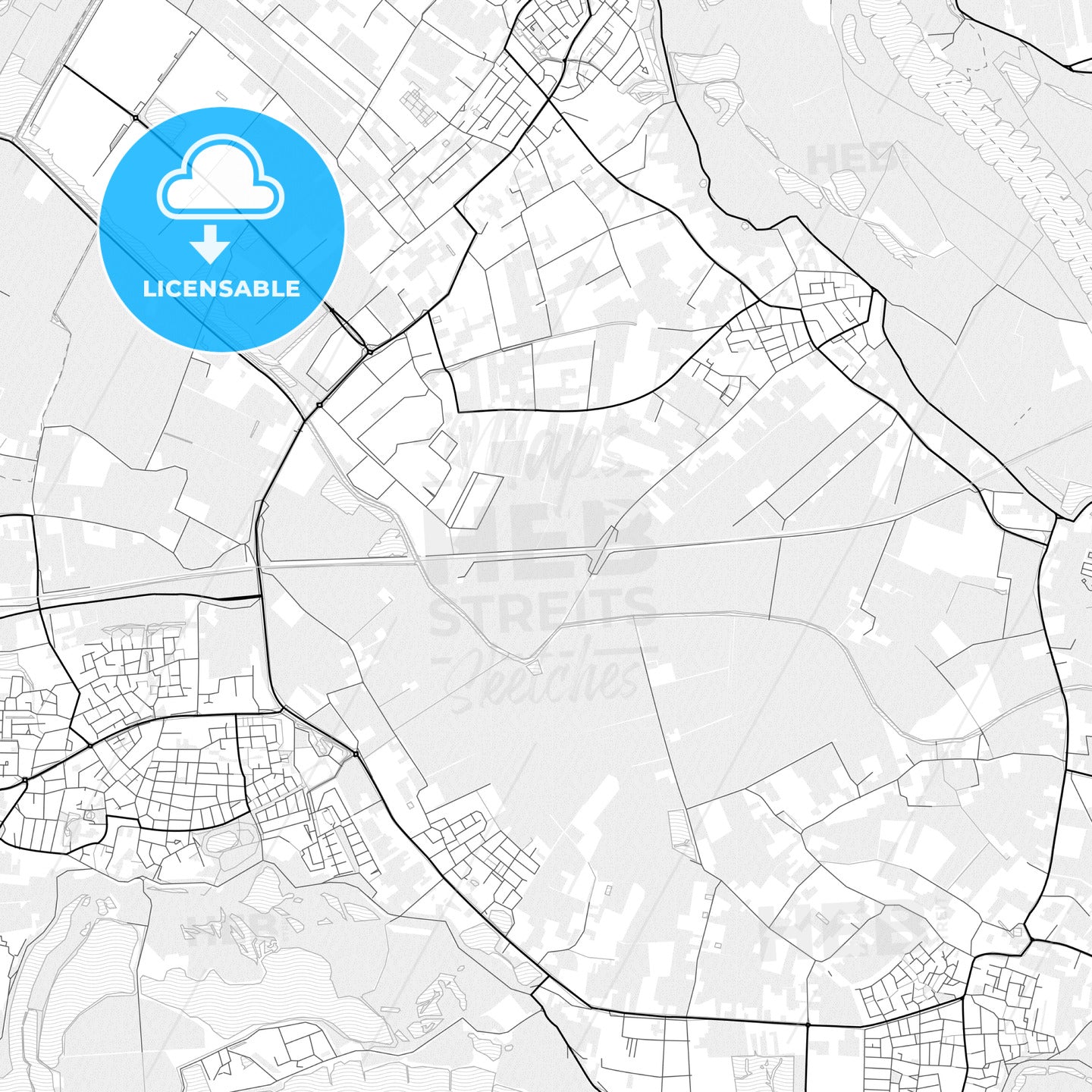 Vector PDF map of Lingewaard, Netherlands