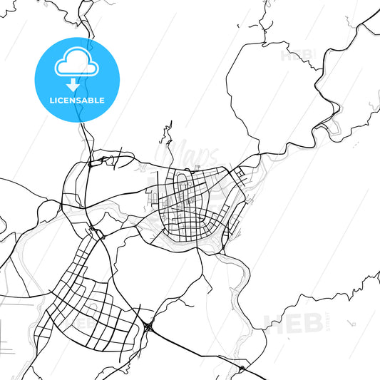 Vector PDF map of Lishui, China