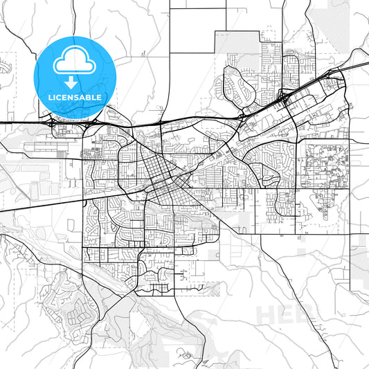 Vector PDF map of Livermore, California, United States